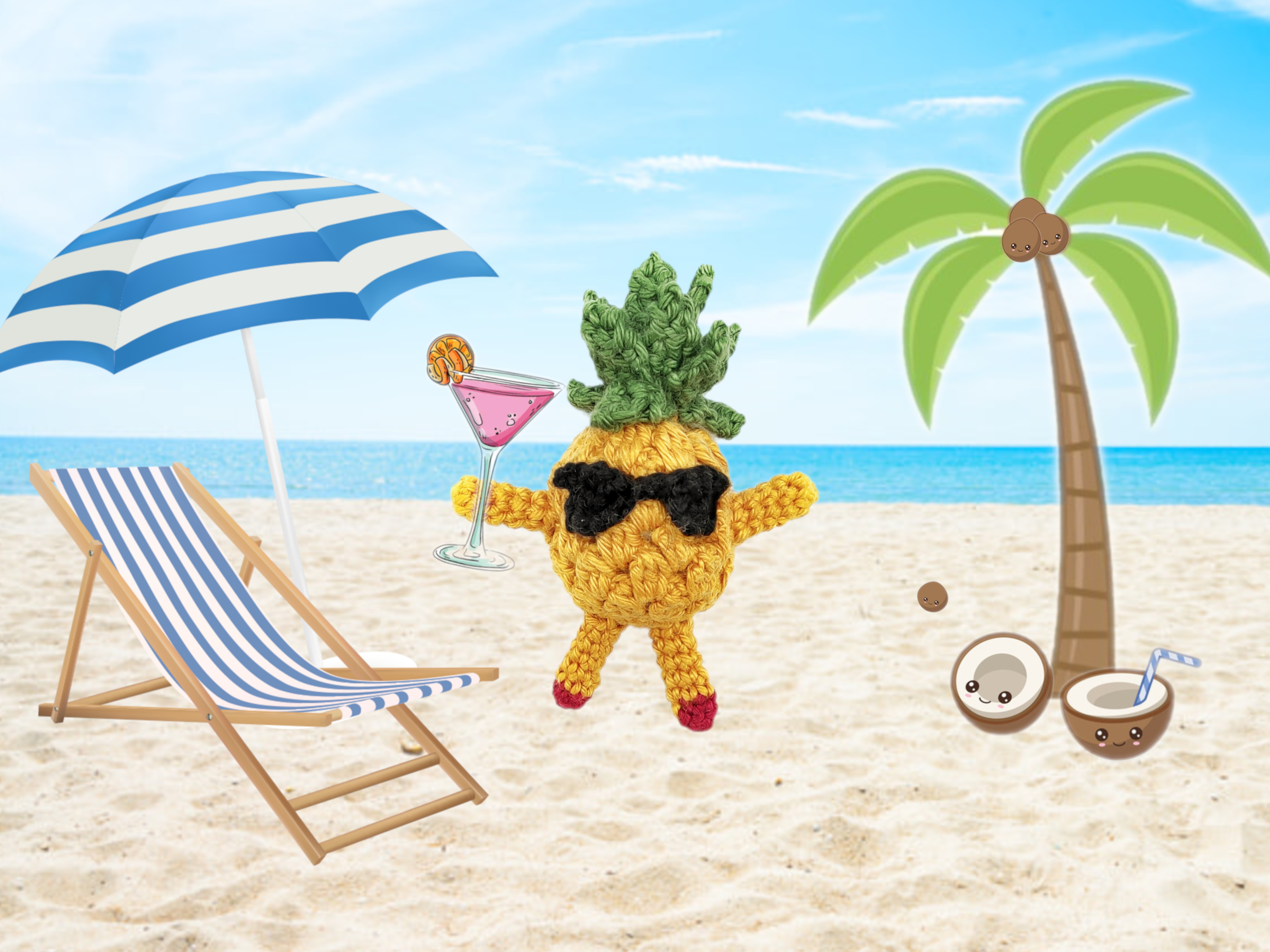 Sunana, the Crochet Pineapple - Free Pattern - trishagurumi