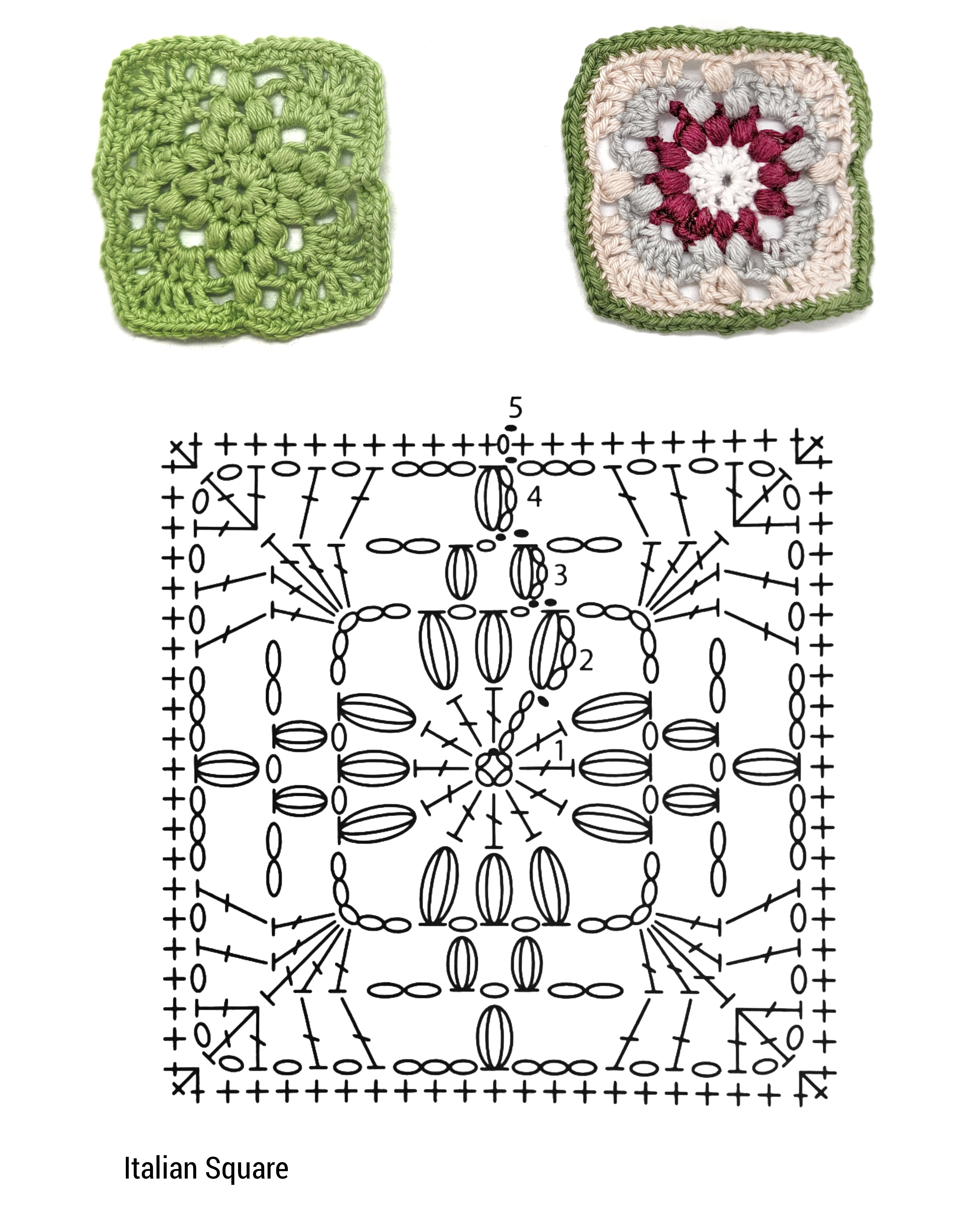 Italian Square Pattern ItalianSquare - trishagurumi