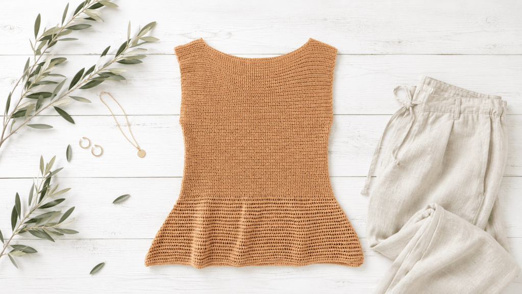 peplum crochet top by trishagurumi free pattern