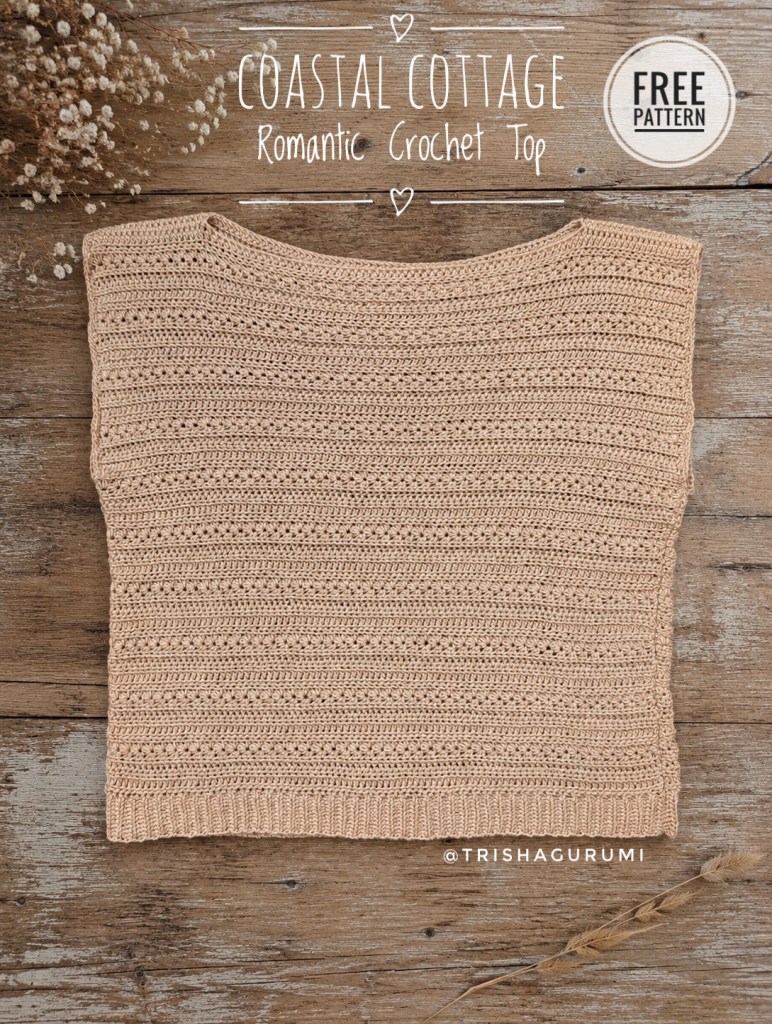 vintage romantic summer crochet top free pattern by trishagurumi